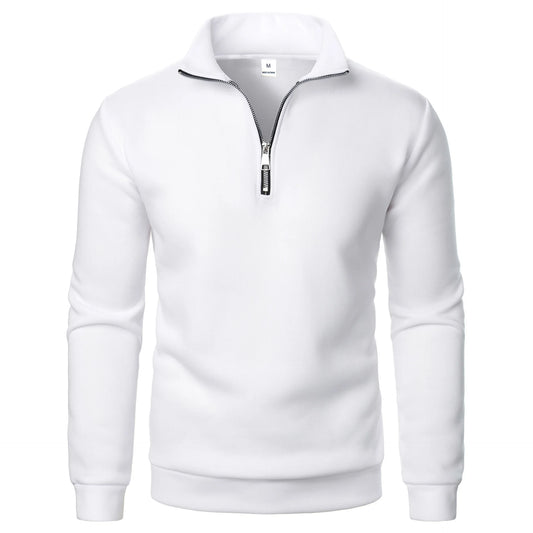Felpa Con Cappuccio Oversize Da Uomo In Pile Con Mezza Cerniera E Colletto Rialzato Per Primavera E Autunno