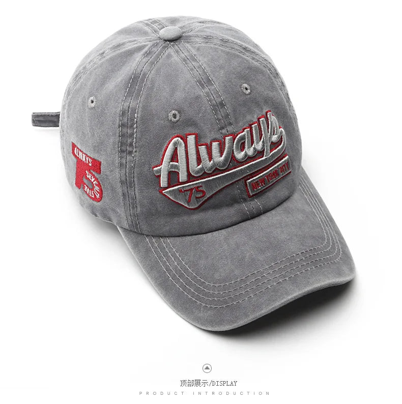Berretto Da Baseball Unisex Cotone Lavato Con Ricamo Lettere Snapback Estate 2022 Hip Hop Casquette
