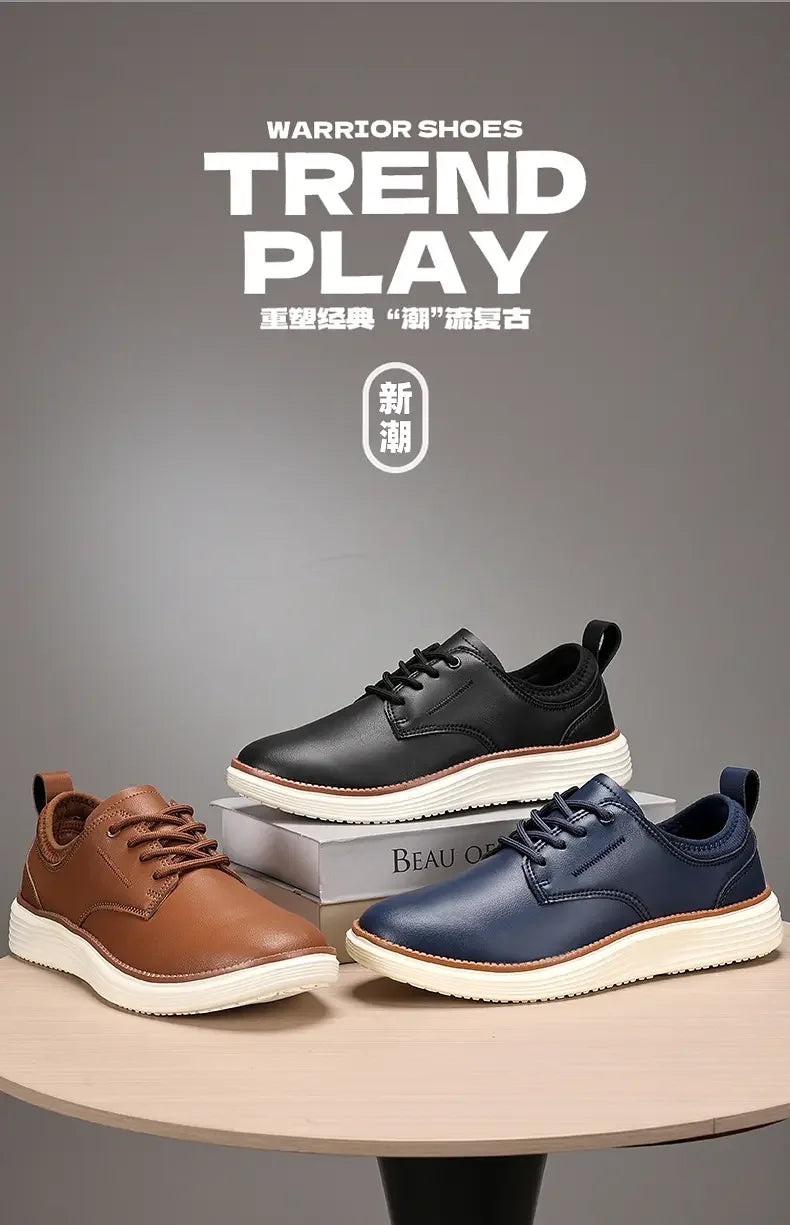 Scarpe Uomo Sportive Casual Alla Moda In Pelle Traspiranti e Comode Marrone Scarpe da Golf e Formali