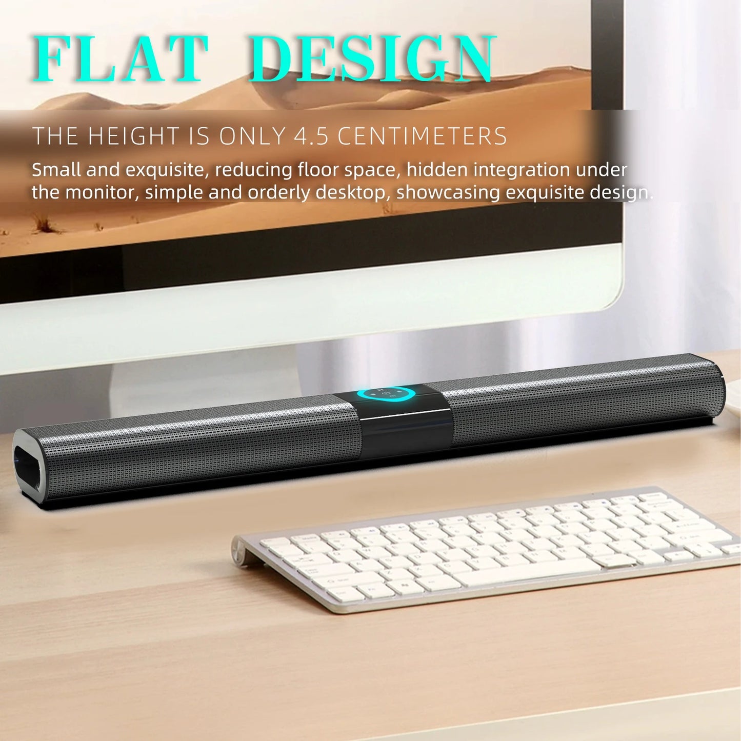 Homefish BS20 Altoparlante Bluetooth Luce Ambientale RGB 4 Altoparlanti 6 Effetti Sonori EQ Supporta TF USB AUX RCA FM