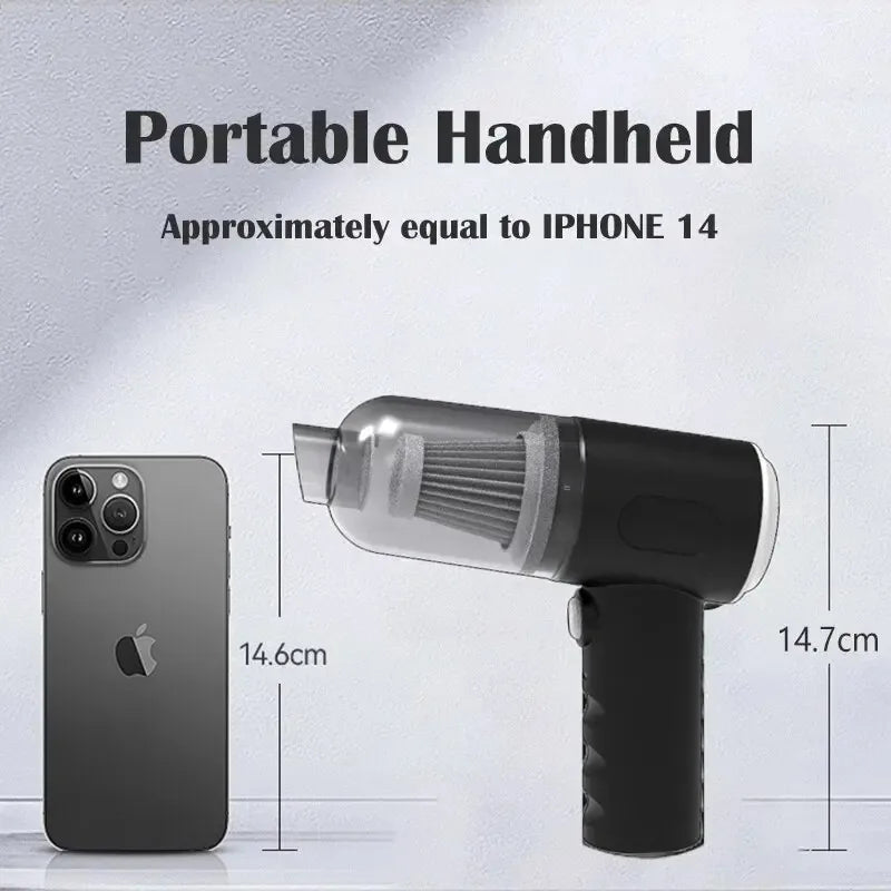 Aspirapolvere Senza Fili Per Auto 9000 Pa Potente Ricarica USB Portatile Umido E Secco Per Casa