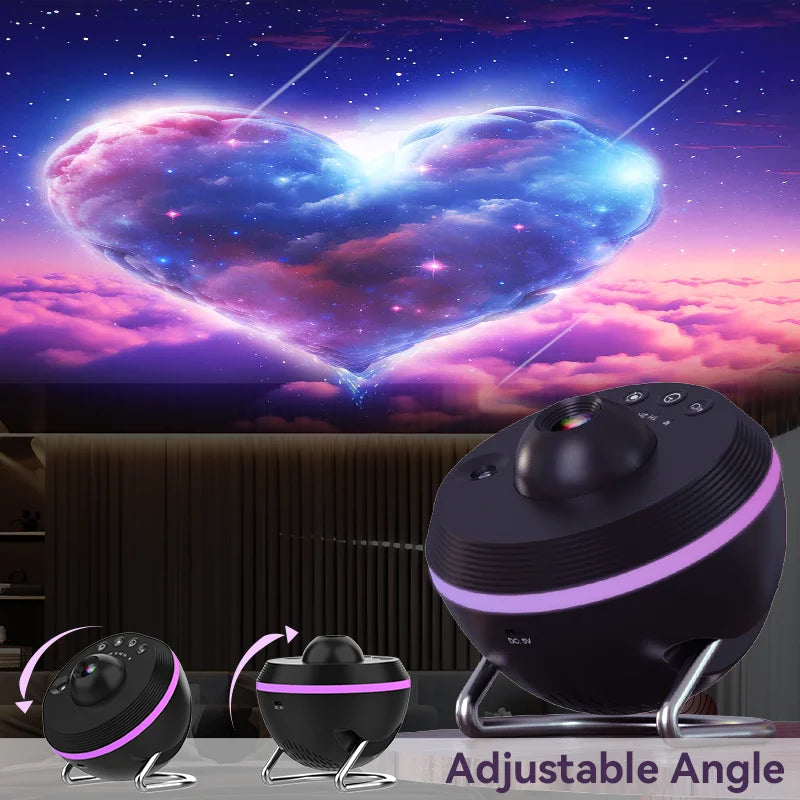 Proiettore Galaxy Star 12 In 1 Con Meteor Lampada Notturna Rotante Space Ball Per Bambini