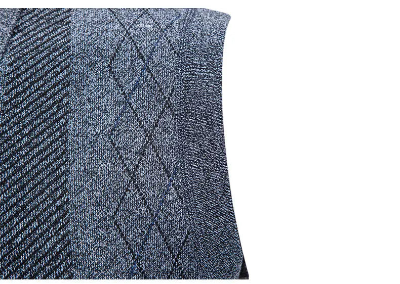 Cardigan Senza Maniche Da Uomo Gilet In Maglia Con Scollo A V Bottoni Argyle Lavorato Con Tasche