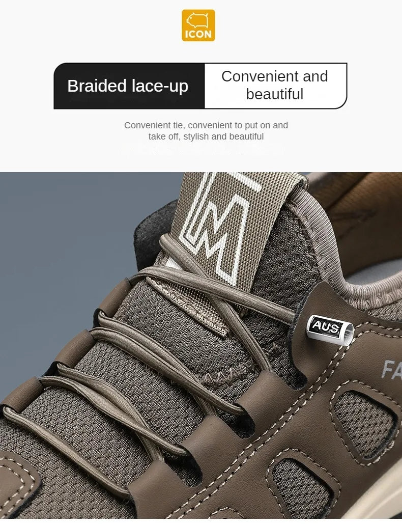 Scarpe Da Trekking Da Uomo Morbide Nere Traspiranti In Rete Per Passeggiata E Arrampicata