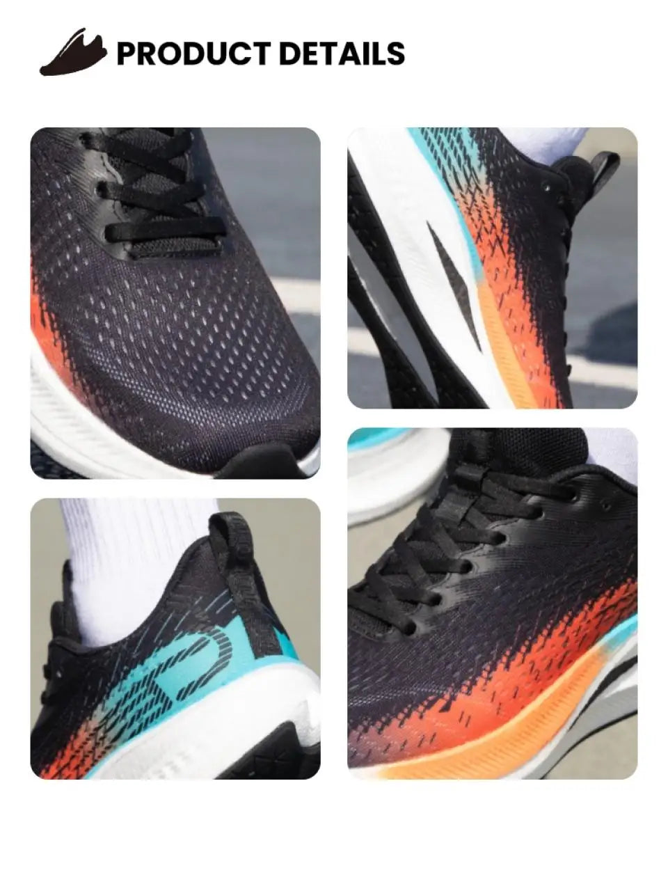 Baasploa Scarpe Da Corsa Uomo Traspiranti Leggere Con Piastra In Carbonio Antiscivolo Per Maratone Professionali