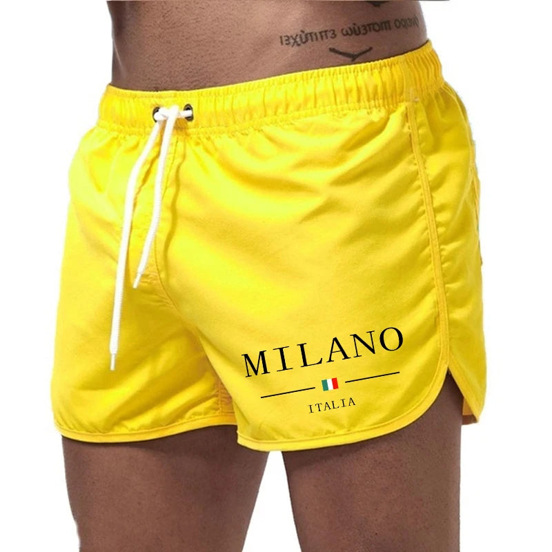 Pantaloncini Da Spiaggia Da Uomo Estivi 2025 Con Stampa Urbana E Asciugatura Rapida Per Nuoto E Surf