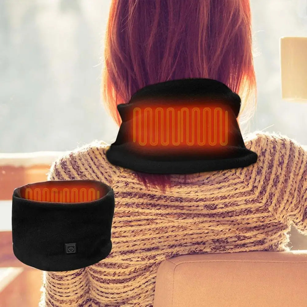 Sciarpa Scaldacollo Riscaldata USB Ricarica Tre Modalità Temperatura Lavabile per Uomo e Donna