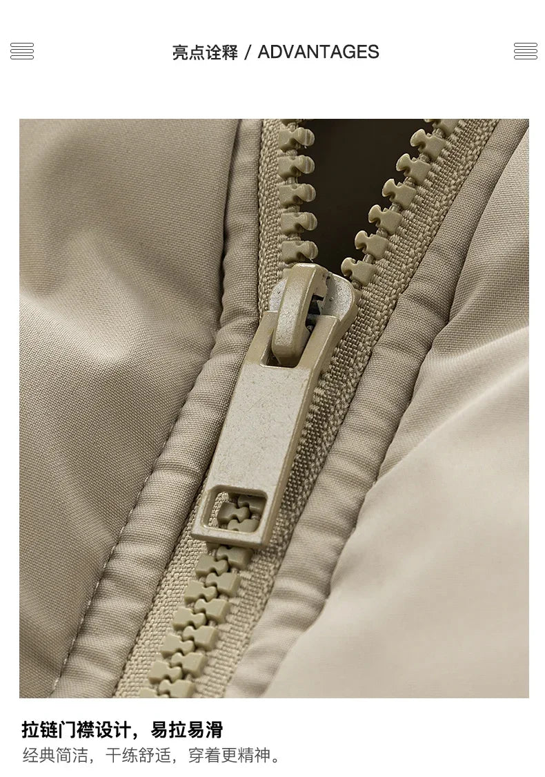 Gilet Imbottito da Uomo Con Cerniera Senza Maniche Giacca Casual Autunnale In Cotone Spesso