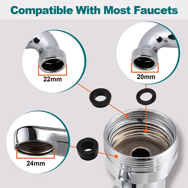 Estensore Aeratore Per Rubinetto Rotante Universale 1080 Gradi Testa Spruzzatrice 22 24mm Adattatore Lavabo Cucina