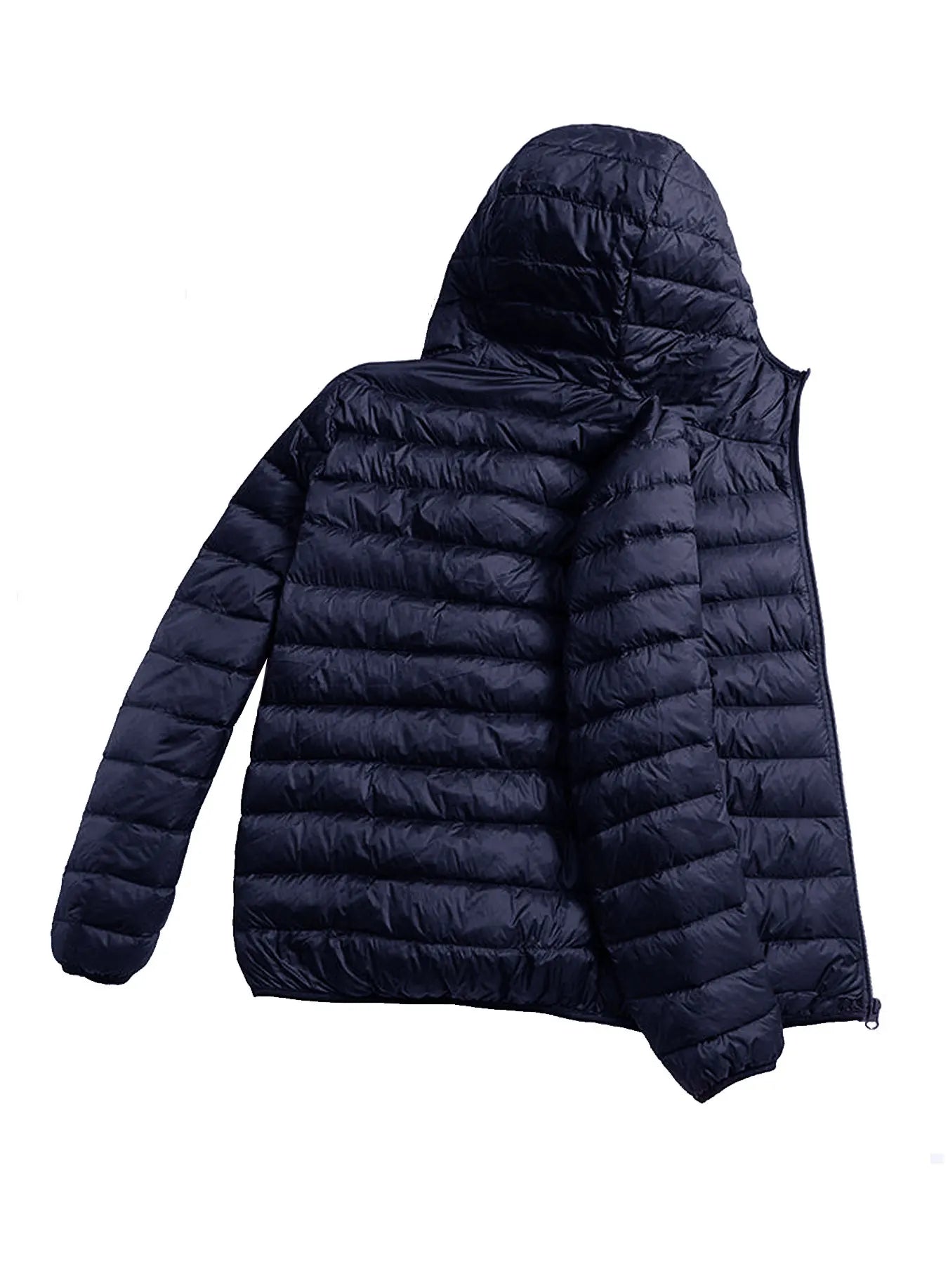 Giacca Invernale Da Uomo In Cotone Leggero Antivento Con Cappuccio Tinta Unita Per Sport All Aperto