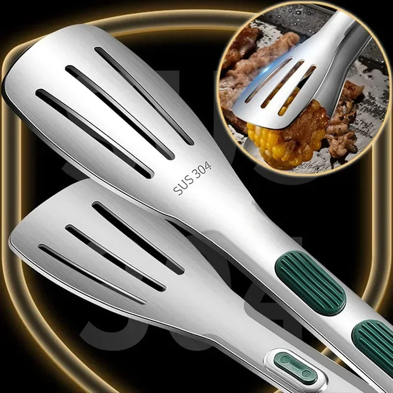 Pinze Per Alimenti In Acciaio Inossidabile Per Cucina Barbecue E Buffet Resistente Al Calore Per Bistecche Carne Pane