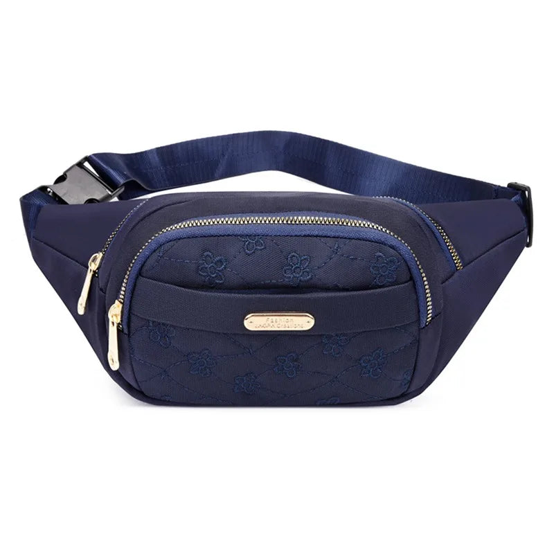 Marsupio da Donna Impermeabile in Tessuto Oxford Borsa a Cintura e Tracolla Borsa a Banana Moda Femminile