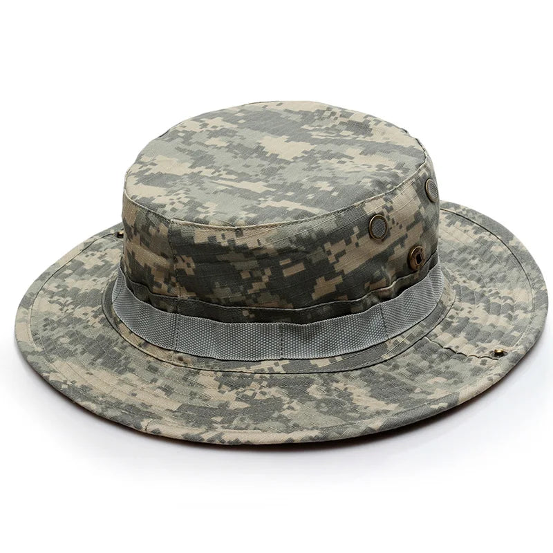 Cappello Boonie Da Pescatore Camouflage All Aperto Protezione Solare Per Esterni Caccia Escursionismo Arrampicata AF056
