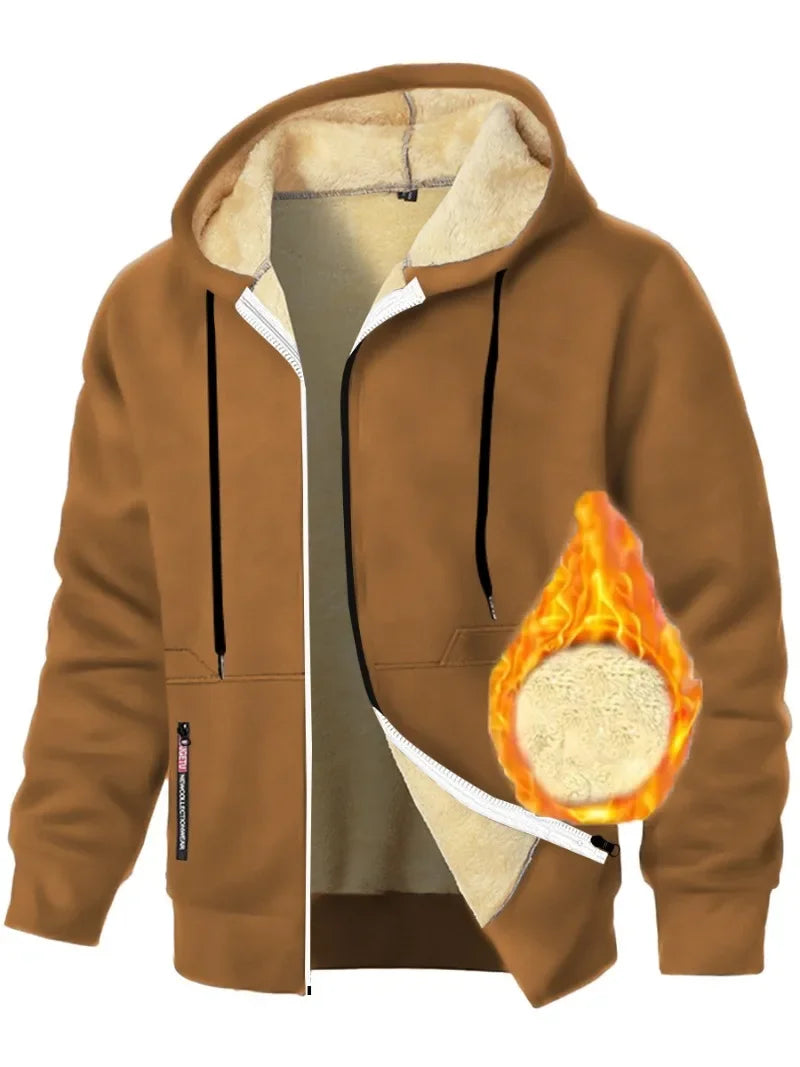 Felpa con Cappuccio per Animali in Pile Foderata Sherpa Spessa Giacca con Cerniera Pesante