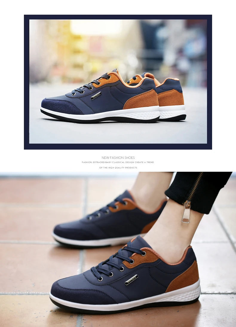 Scarpe Da Uomo Impermeabili Primavera Autunno Scarpe Da Ginnastica Da Passeggio In Pelle Antiscivolo Per Tempo Libero