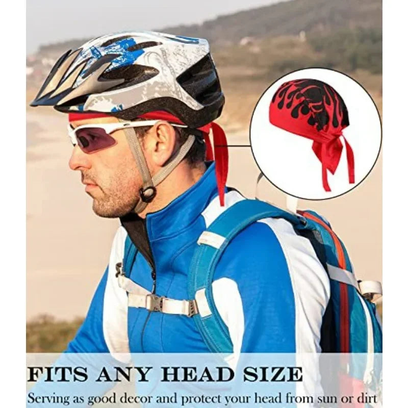 Berretto Ciclismo Protezione Solare Traspirante Anti Sudore Fascia Sciarpa Teschio Uomo Donna Cappello Rinfrescante