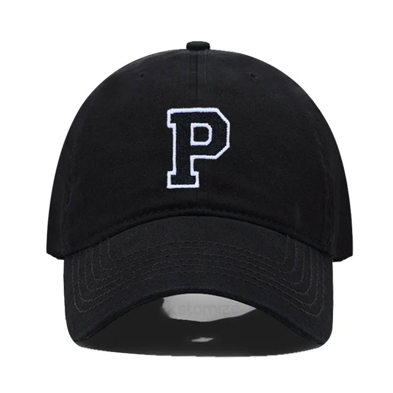 Berretto Da Baseball Unisex Ricamato Lettera AZ Cotone Morbido Alta Qualità Protezione Solare Snapback