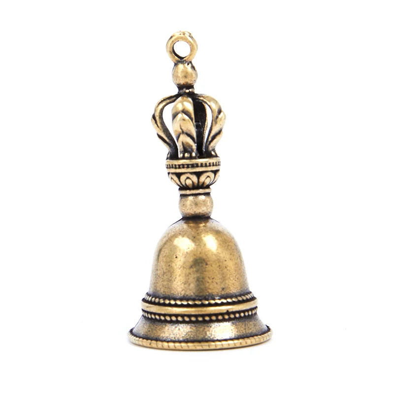 Campana A Vento In Ottone Pressofuso Decorativa Tibetano Cinese Pendente Pesa Solo 16 G Artigianale