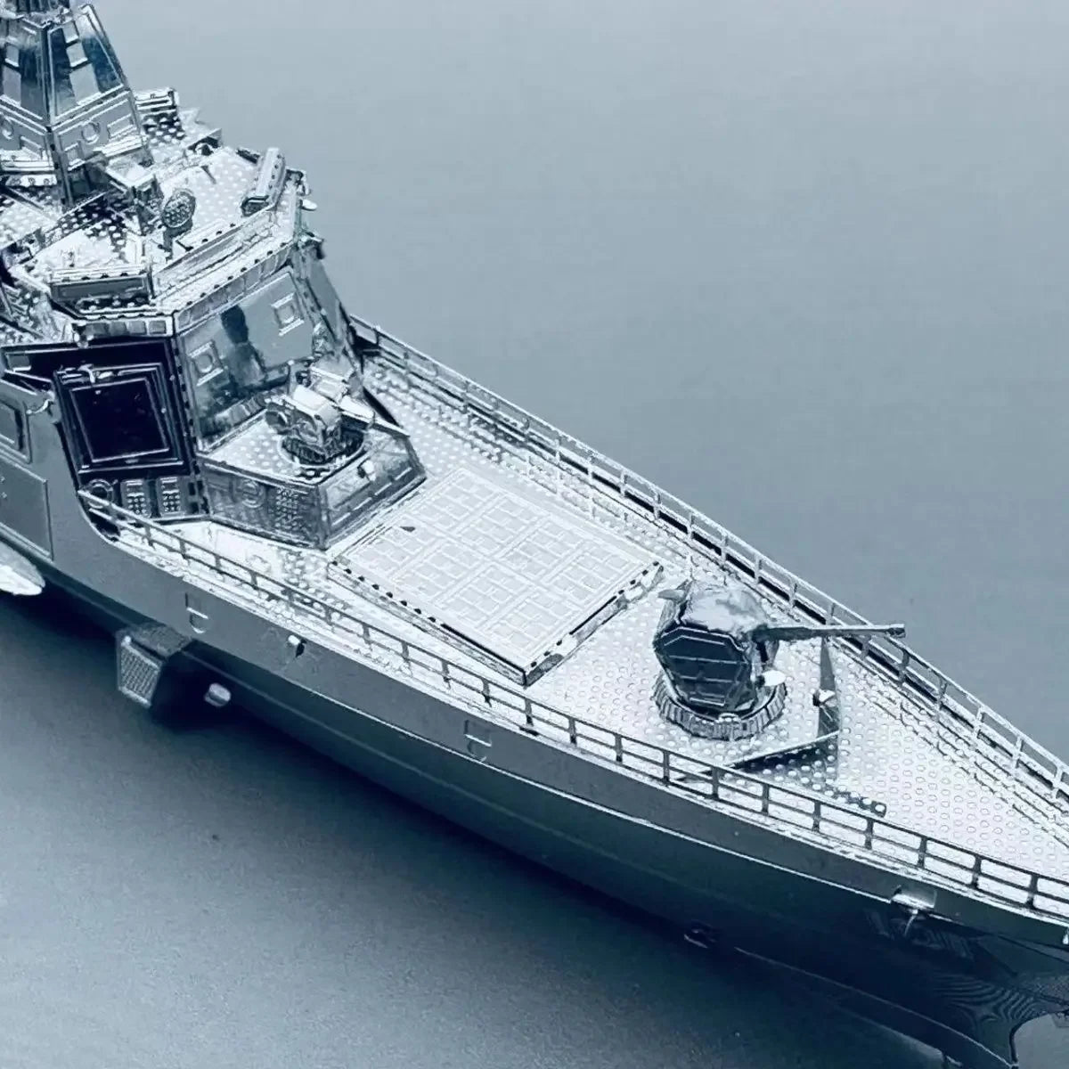 Modello di Nave Distruttore 055 Metallo Assemblato Kit fai da te Mini Ornamenti per Collezione
