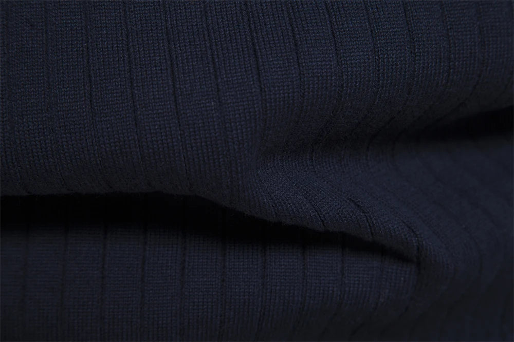 Maglione Uomo Cotone Con Cerniera Autunno Inverno Colletto Coreano Alta Qualità Caldo