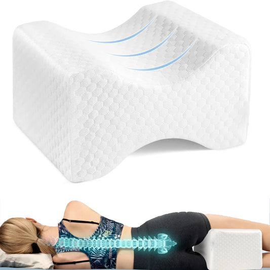 Cuscino Per Ginocchia In Memory Foam Con Cintura Laterale E Fodera Lavabile Per Dormire Comodo
