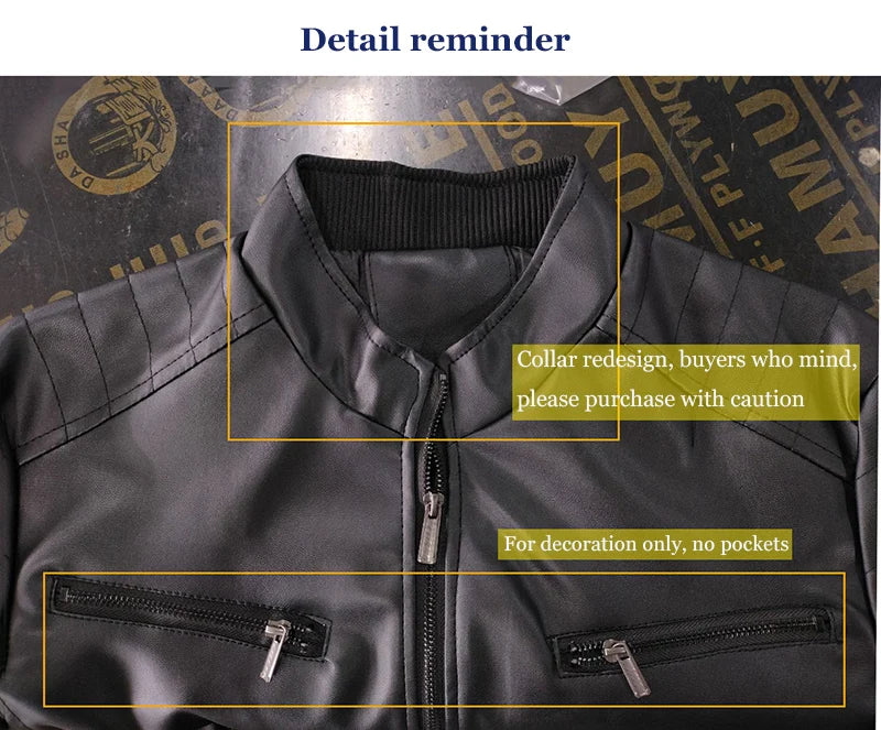 Giacche Da Moto 2024 Uomo Slim Fit In PU Pelle Sintetica Antivento Autunno Moda Casual Con Bavero