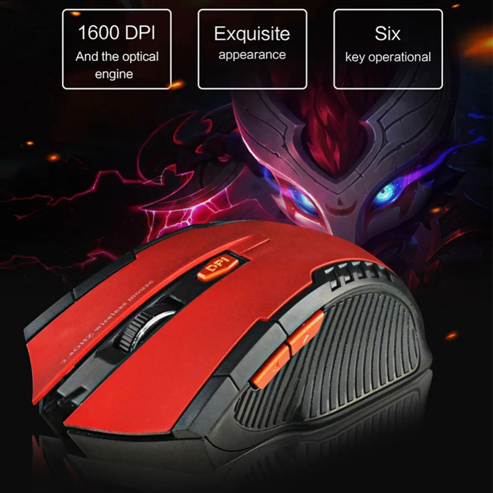 113 Mouse wireless Mouse ottico wireless da 2,4 GHz con ricevitore USB Mouse wireless portatile a 6 pulsanti per laptop