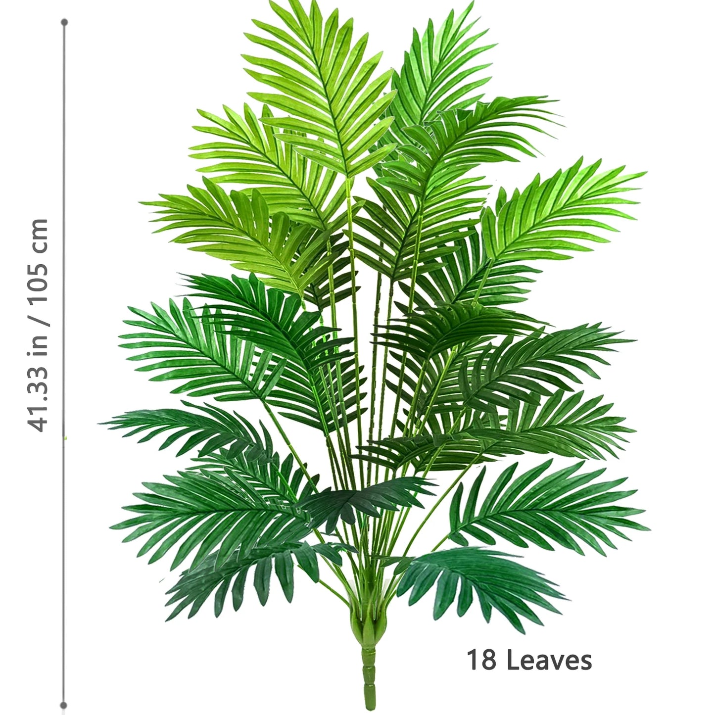 Palma Artificiale Tropicale Con Rami Di Foglie In Plastica Verde Per Decorazione Giardino Esterno Misure 50 90 120 Cm