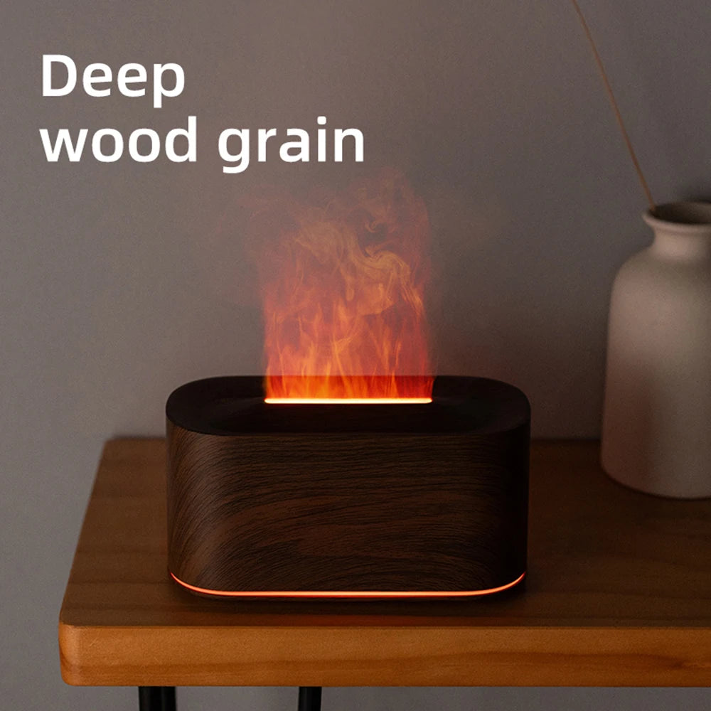 Diffusore Di Aromaterapia Con Effetto Fiamma E Nebbia Fredda Umidificatore Silenzioso Per Casa E Camera Da Letto