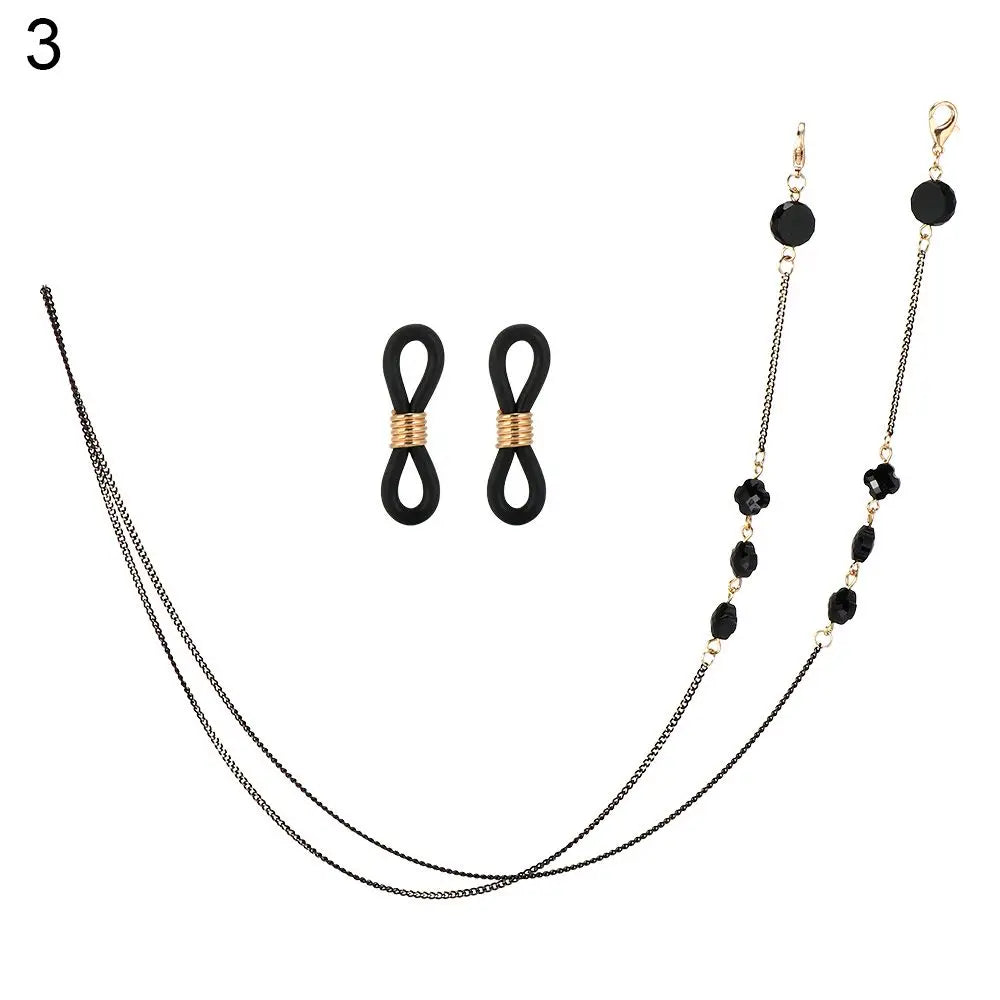 Nuova Moda Per Donne Catena Occhiali Con Perle E Stelline Vuote Tracolla Cordino Per Occhiali Da Sole E Lettura