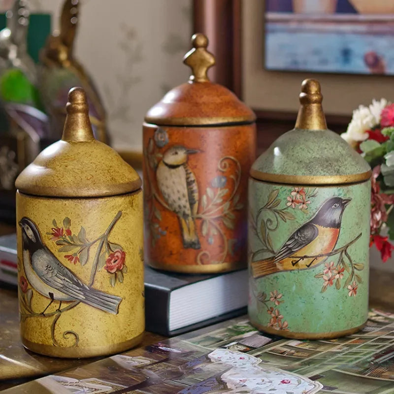Barattoli Da Cucina In Ceramica Vintage Impermeabili Contenitori Per Tè Zucchero Dolci Multiuso Retro