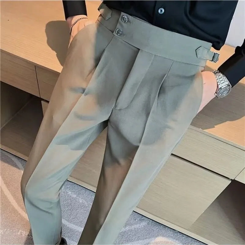 Pantaloni Eleganti Slim Fit Napoli Da Uomo Leggeri Casual Italia Retro Premium Lusso Per Il Tempo Libero Primavera 2026
