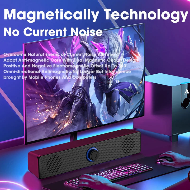 Soundbar Bluetooth Wireless Per Computer PC TV Laptop Desktop Altoparlante Portatile Musica Sistema Audio Caixa De Som
