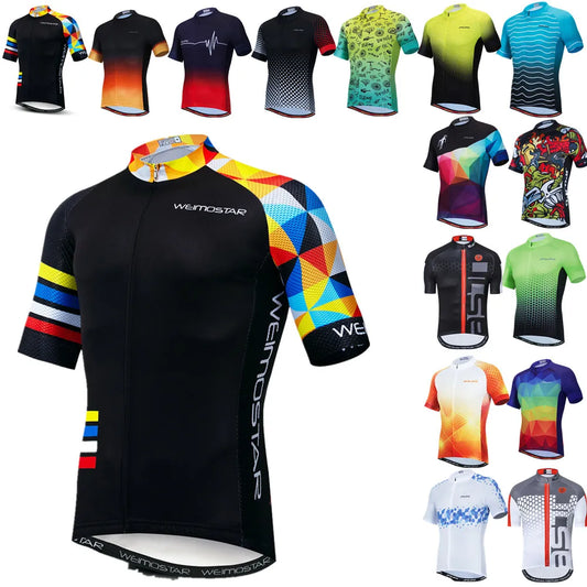 Maglia Ciclismo Uomo Manica Corta Traspirante Asciugatura Rapida Anti Vento Nero Estiva Con Tasca