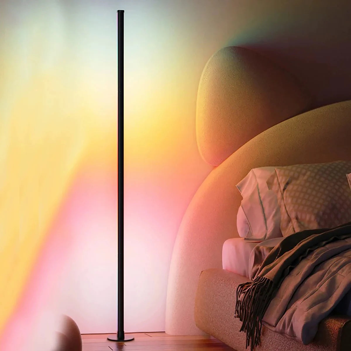 Lampada Da Terra RGB Intelligente Controllo App Telecomando Sincronizzazione Musicale Illuminazione Angolare Timer