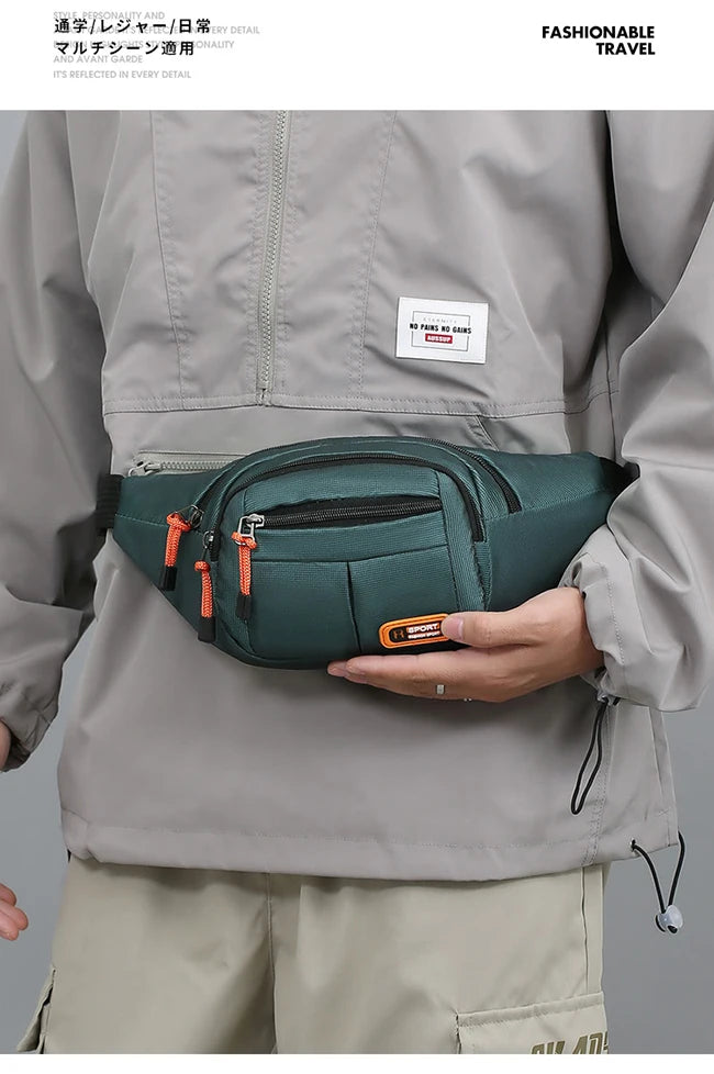 Marsupio Da Uomo E Donna Multifunzionale Grande Capacità Antispruzzo Resistente All Usura Per Cantiere Design Alla Moda