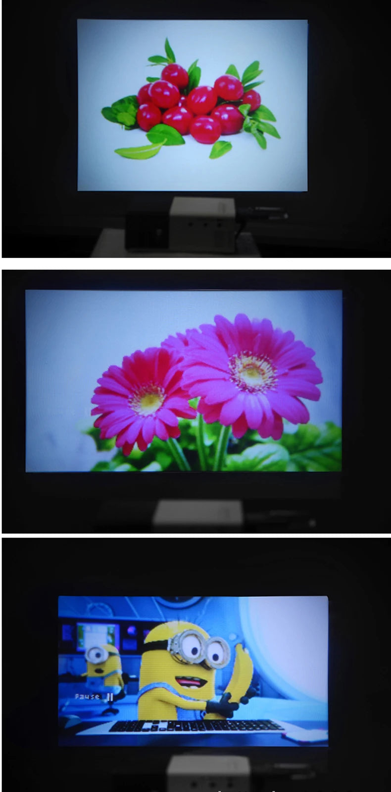 YG300 Mini Proiettore LED Aggiornato 1000 Lumen Risoluzione 320x240 HDMI Compatibile USB Lettore Multimediale Domestico