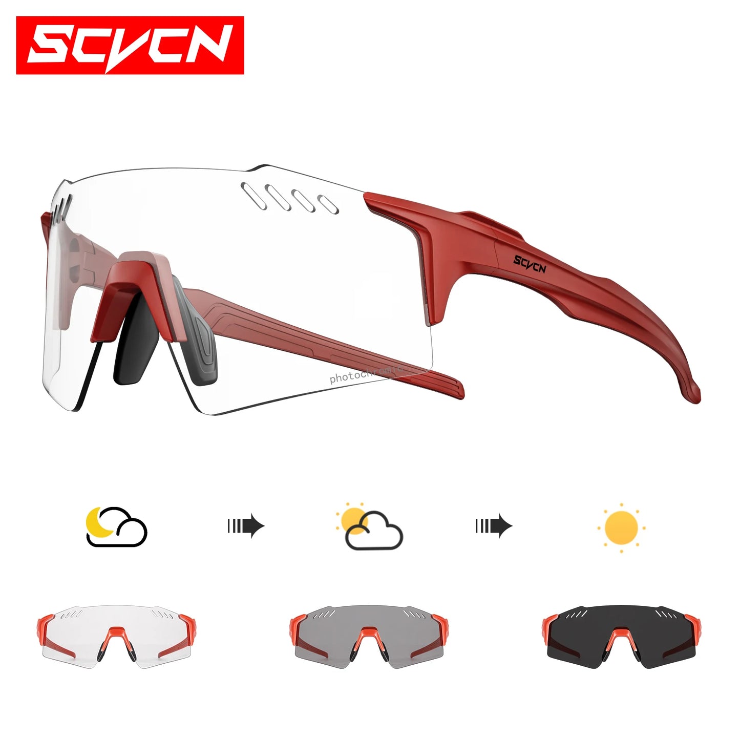 Occhiali Fotocromatici UV400 Per Ciclismo MTB Equitazione All Apertto Multisport Guida Golf Campeggio