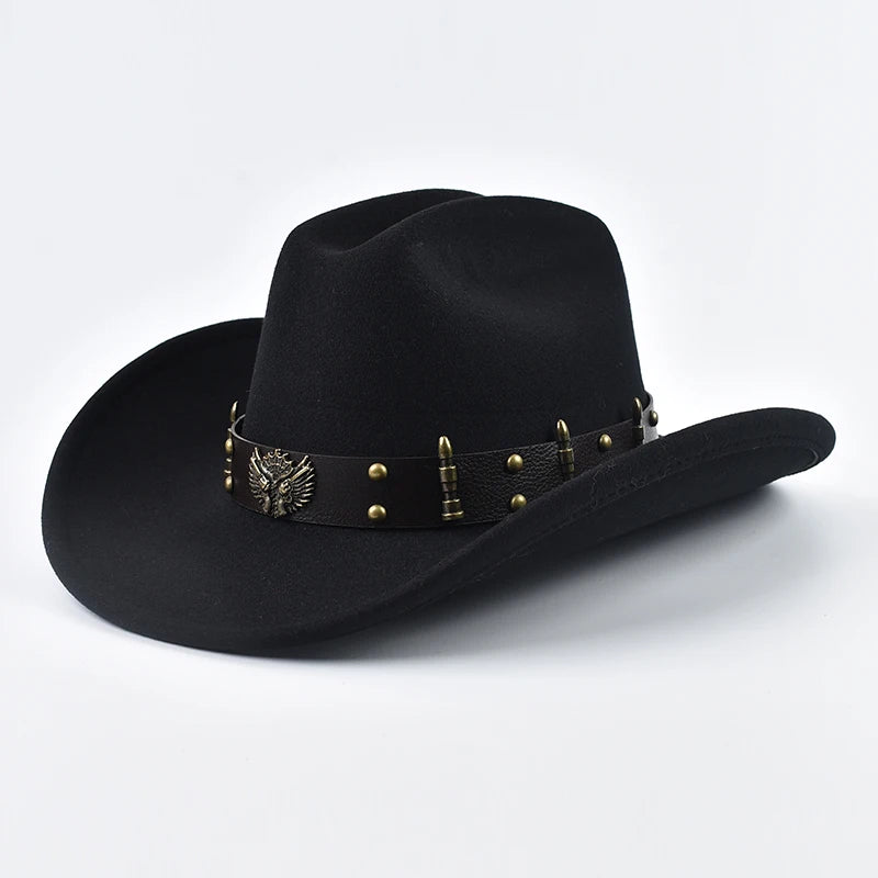 Cappello Western Cowboy Unisex Vintage Con Ampio Bordo In Tessuto Cotone Poliestere Resistente E Polivalente