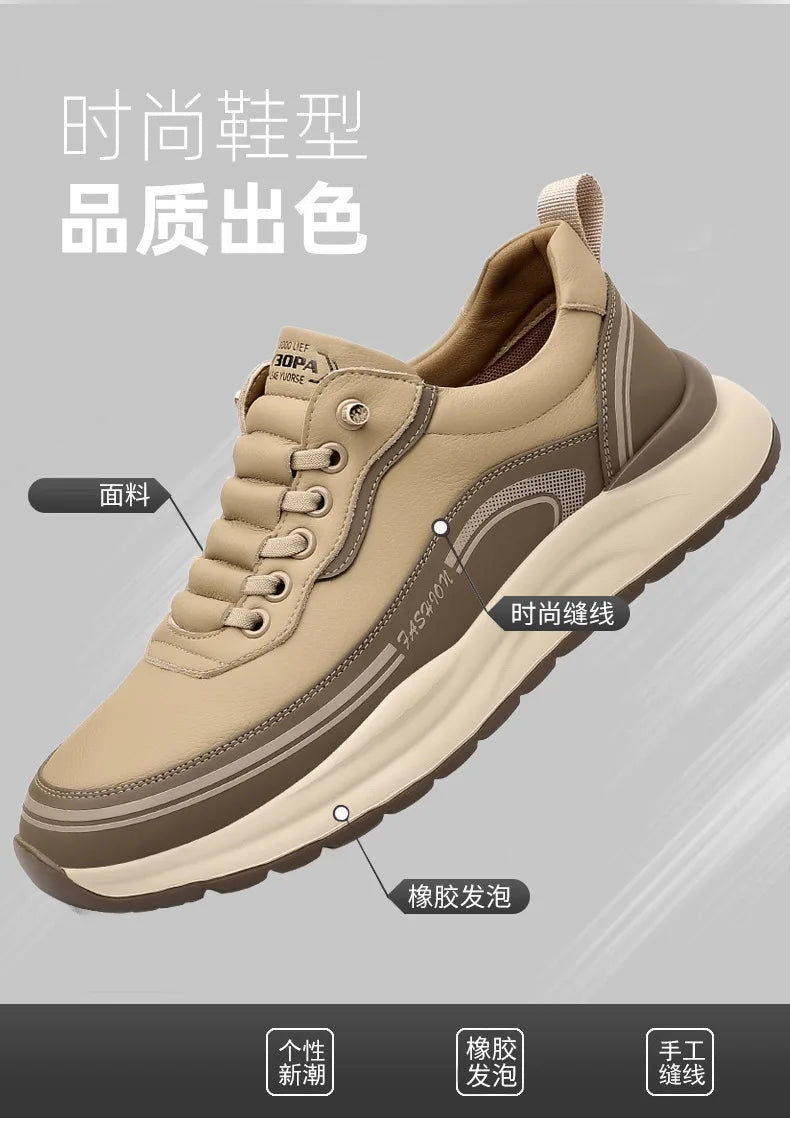 Scarpe Da Uomo Slip On In Pelle Impermeabili Antiscivolo Leggere Traspiranti Mocassini Casual Allingrosso
