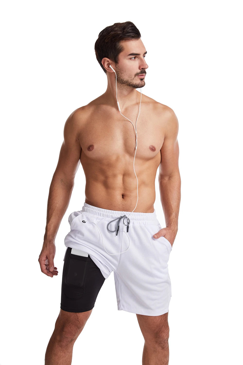 Pantaloncini Da Corsa Da Uomo 2 In 1 Palestra Allenamento Fitness Estivi 2025 Nuovi