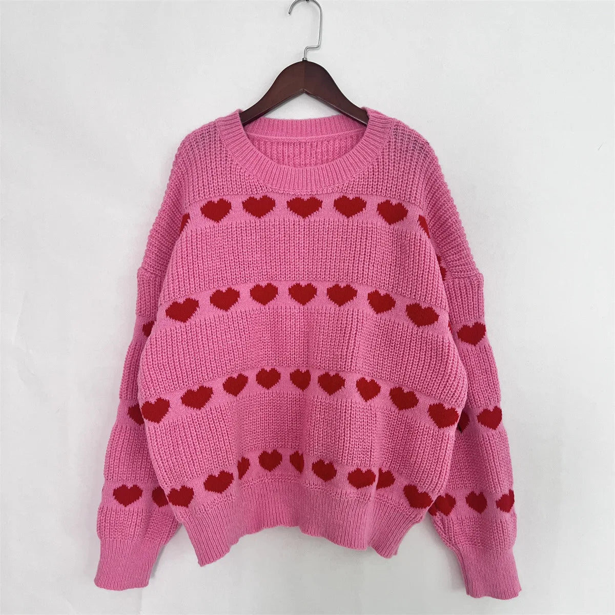 Maglioni Lavorati A Maglia Per Donne In Due Colori Jacquard Collo Rotondo Pullover Trend 2026 Nuovi