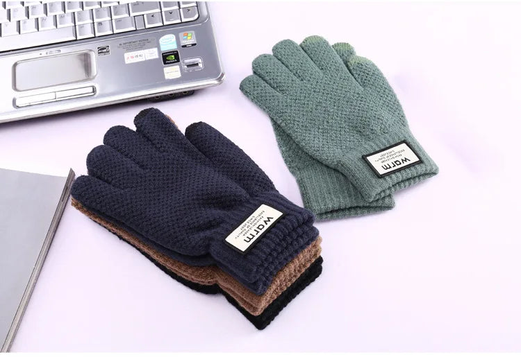 Guanti Invernali Da Uomo In Maglia Touch Screen Alta Qualità Lana Calda E Cashmere Autunno