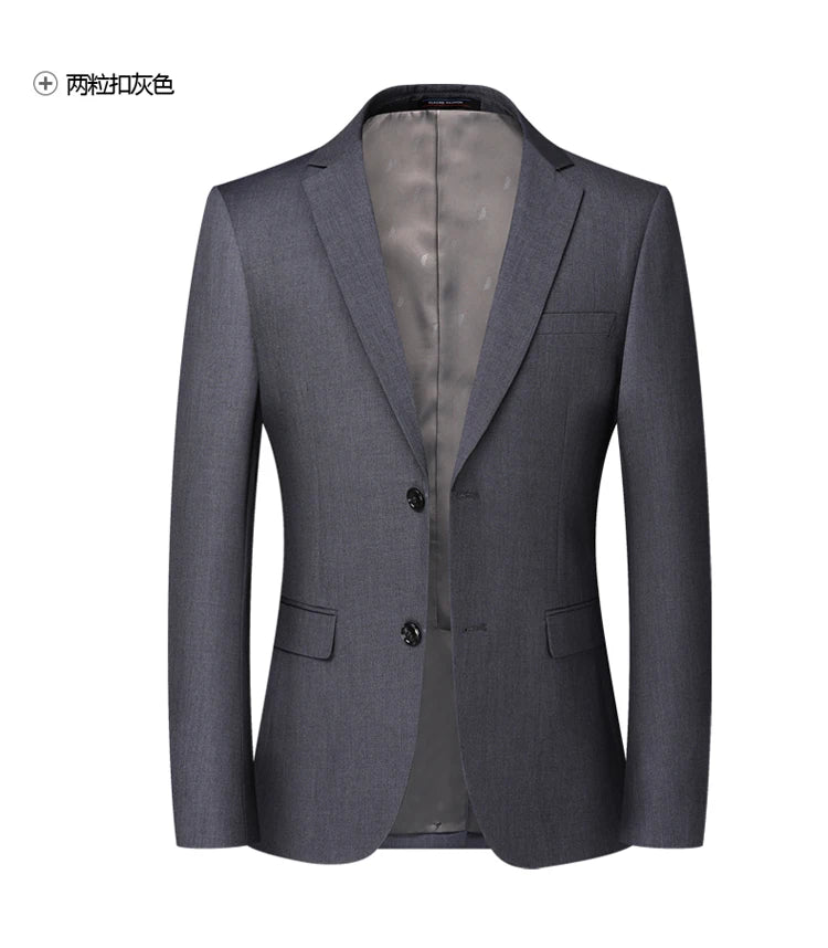 Blazer Da Uomo Tinta Unita In Stile Britannico Per Lavoro Professionale E Cerimonie Eleganti