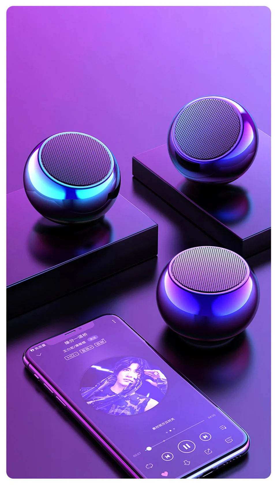 Mini Altoparlante Bluetooth Con Microfono TWS Cassa Di Risonanza Portatile HiFi Per Musica Su Smartphone Tablet Metallo