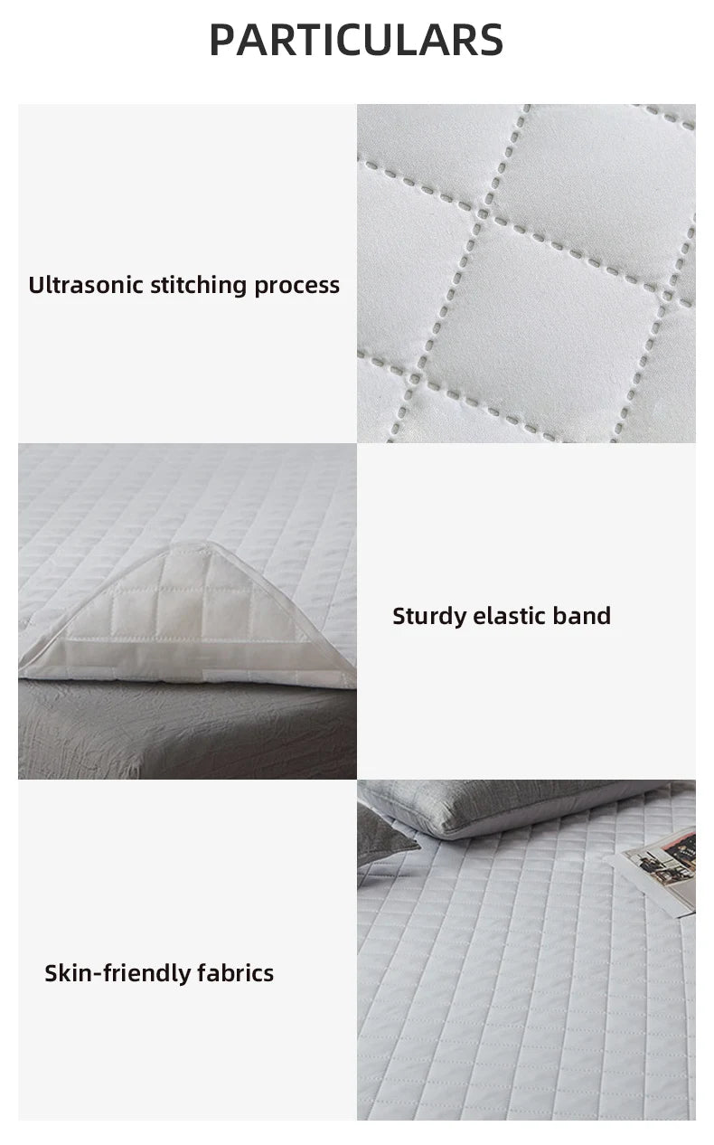Coprimaterasso Lavabile Con Elastico Traspirante Sottile E Facile Da Pulire Per Letto Matrimoniale E Singolo