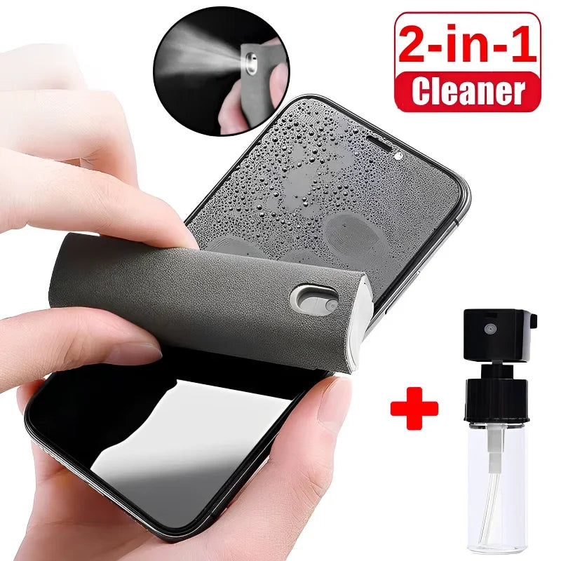 Detergente Per Schermo Con Bottiglia Spray 2 In 1 E Set Di Panni In Microfibra Per Computer E Smartphone Pulizia Auto