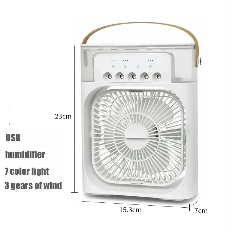 Ventilatore Portatile 3 In 1 Con Condizionatore D Aria Mini Raffreddamento Umidificatore LED Notturna Per Ufficio