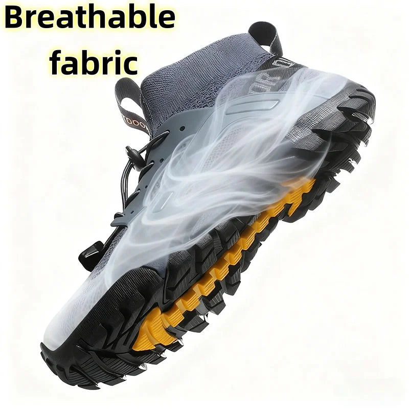 Scarpe Da Acqua Alte Uomo Ad Asciugatura Rapida Traspiranti In Mesh Antiscivolo Per Trekking E Arrampicata Slip On