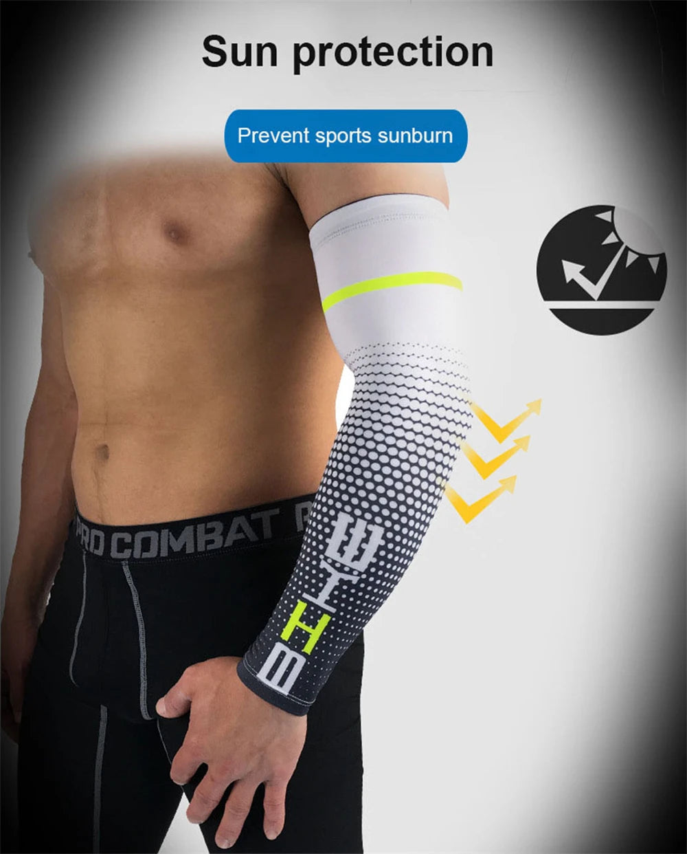 Maniche Braccia Ciclismo Unisex Rinfrescanti Protezione UV Solare Elastiche Per Corsa